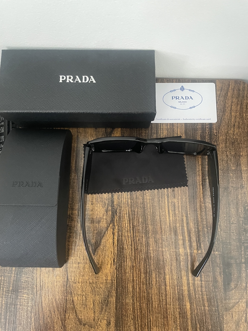 Prada Black Rectangular Sunglasses Price Is Negotiable - Picture 4 of 4